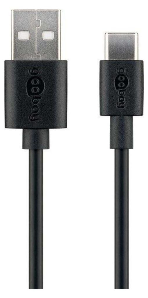 Goobay 59122 USB kábel USB 2.0 2 m USB A USB C čierny Obrázok produktu 