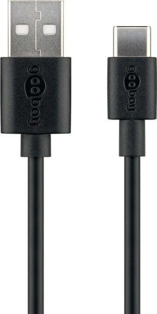 Cavo USB-C Goobay 59124 3m Nero | Caricabatterie Lungo per Tutta la Famiglia