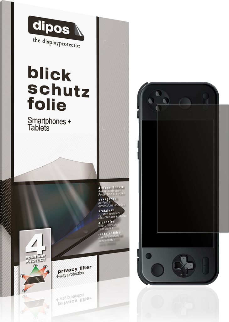 Blickschutzfolie für AYANEO Pocket S2 6.3 Zoll matt Schutzfolie Folie Display Schutz dipos