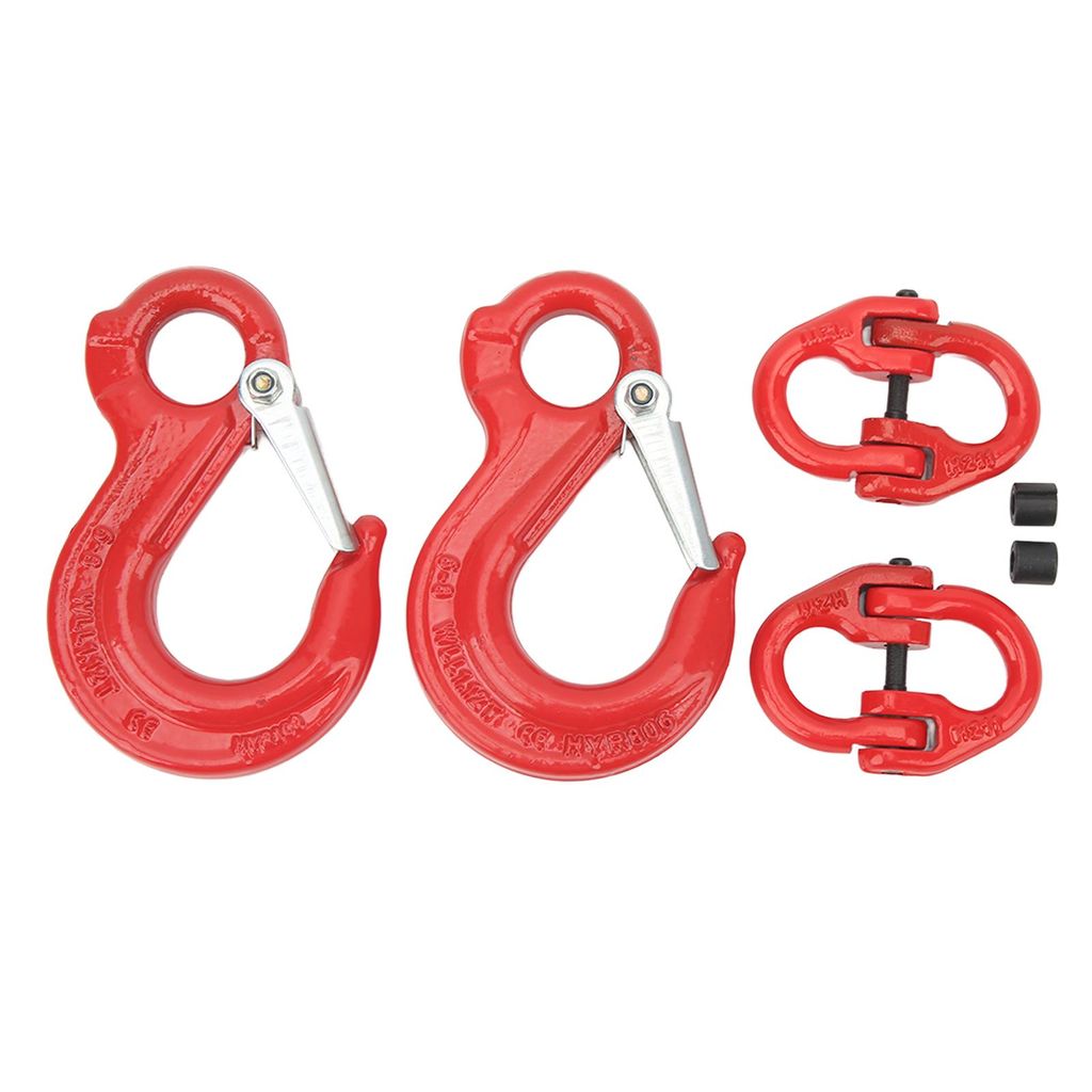 2er-Set Hebebänder mit Haken und Öse, hochbelastbar, 1,12 t Tragkraft, Anhänger-Hebehammer, Kettenverbinder