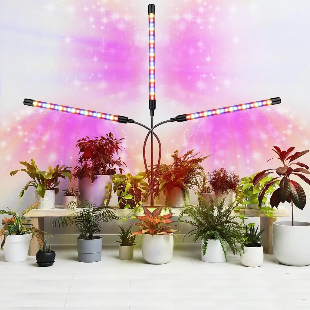 Lampe horticole 60 LED télécommandée avec bras orientable noir - 14