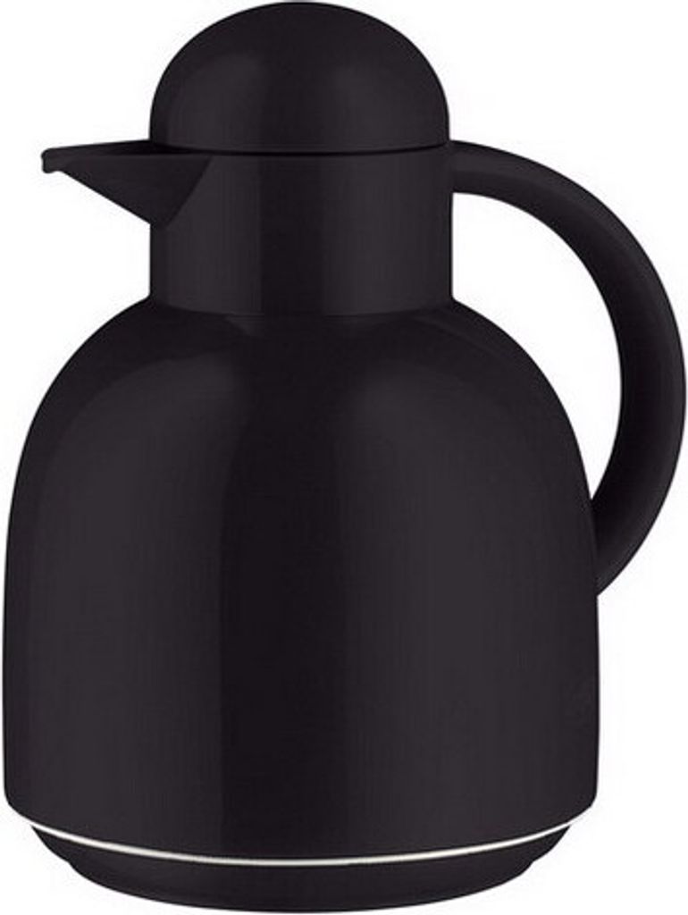 1x alfi Isolierkanne Neat Kunststoff, schwarz 1,0 l Thermoskanne, Thermosflasche