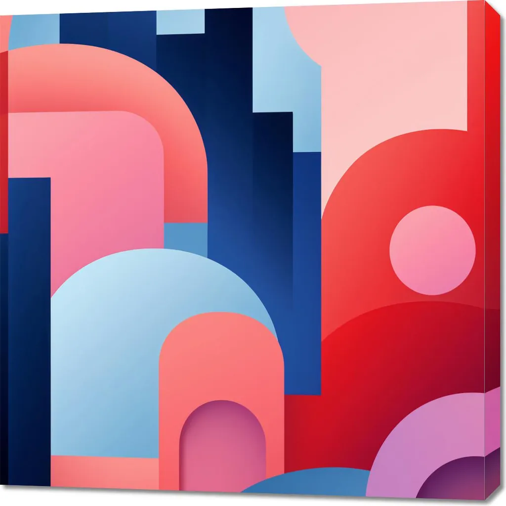 Quadro 90x90 cm Città dei Colori | Arredo Moderno su Tela per Soggiorno