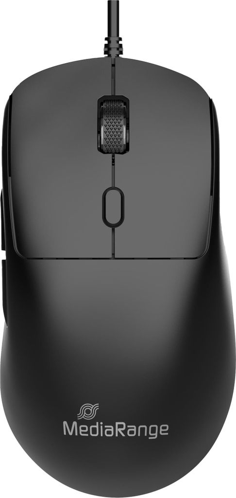 Mediarange Maus optisch mit Kabel 6 Tasten 2400 dpi schwarz USB-C MROS271