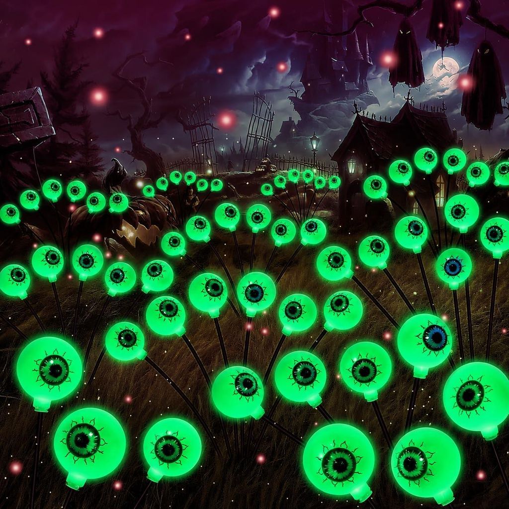 2 Stück 10 LED Halloween Deko Solarlampen, Produktbild 