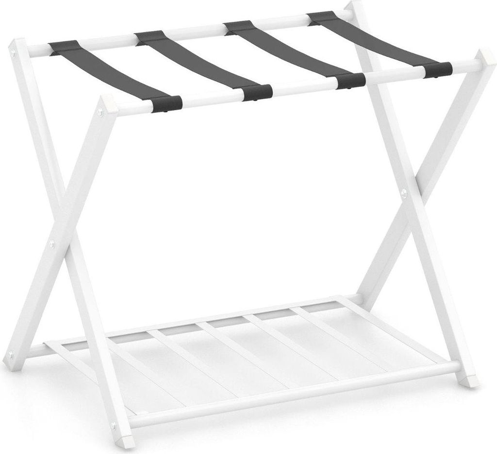 Skládací stojan na kufry s 2patrovým designovým nosičem Obrázek produktu 