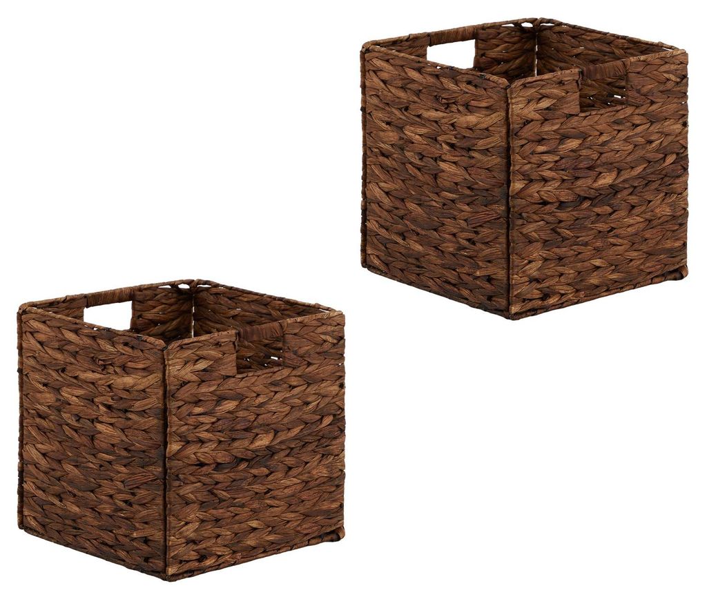 Korb CAO 2er Set 32x32 cm, braun - Handgefertigte Körbe aus Produktbild 