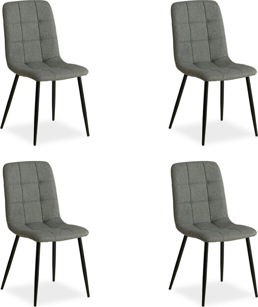 Chaise Salle à Manger Lot de 4 Gris Design Moderne Chaises Image du produit 