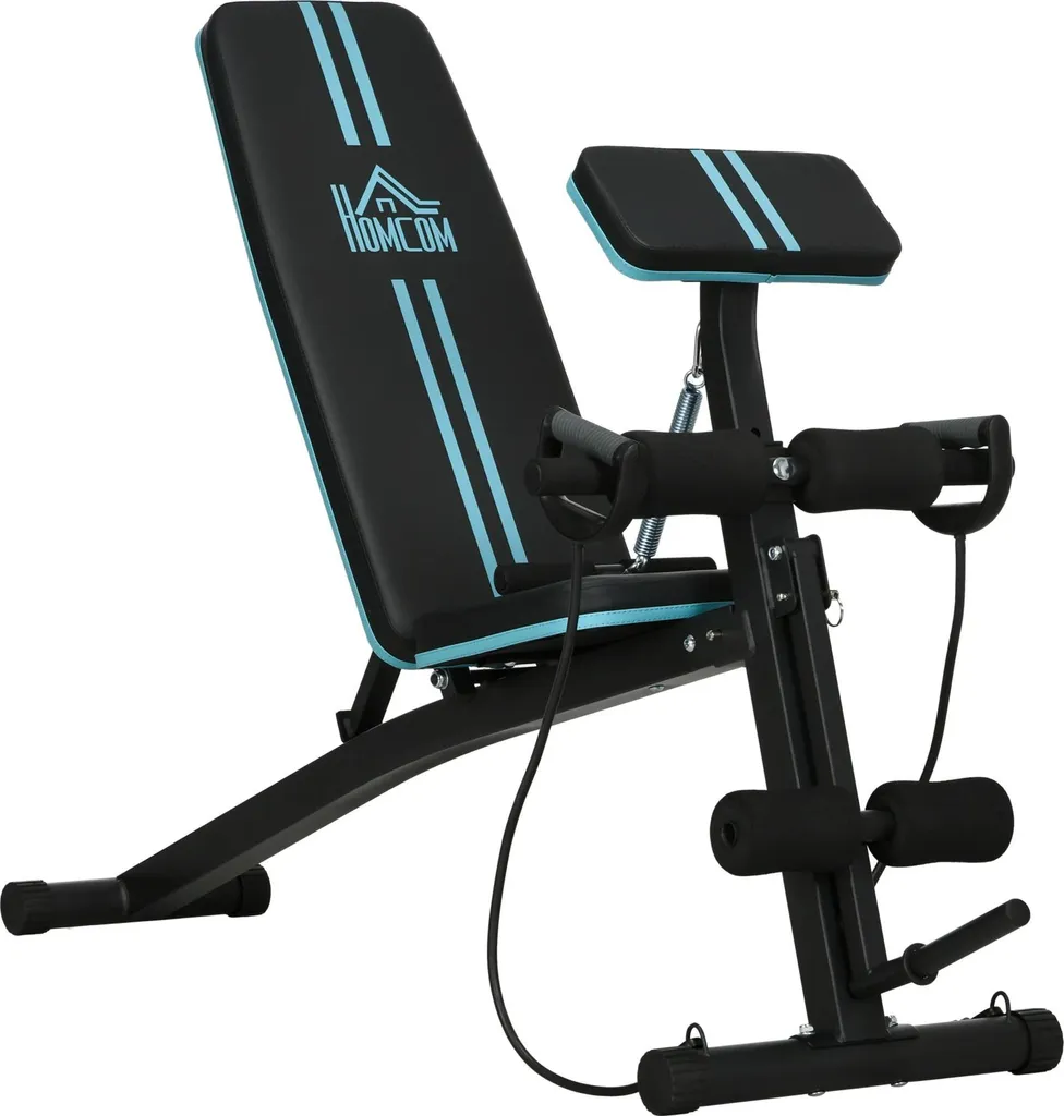 Banc de musculation pliable et multifonction à dossier réglable