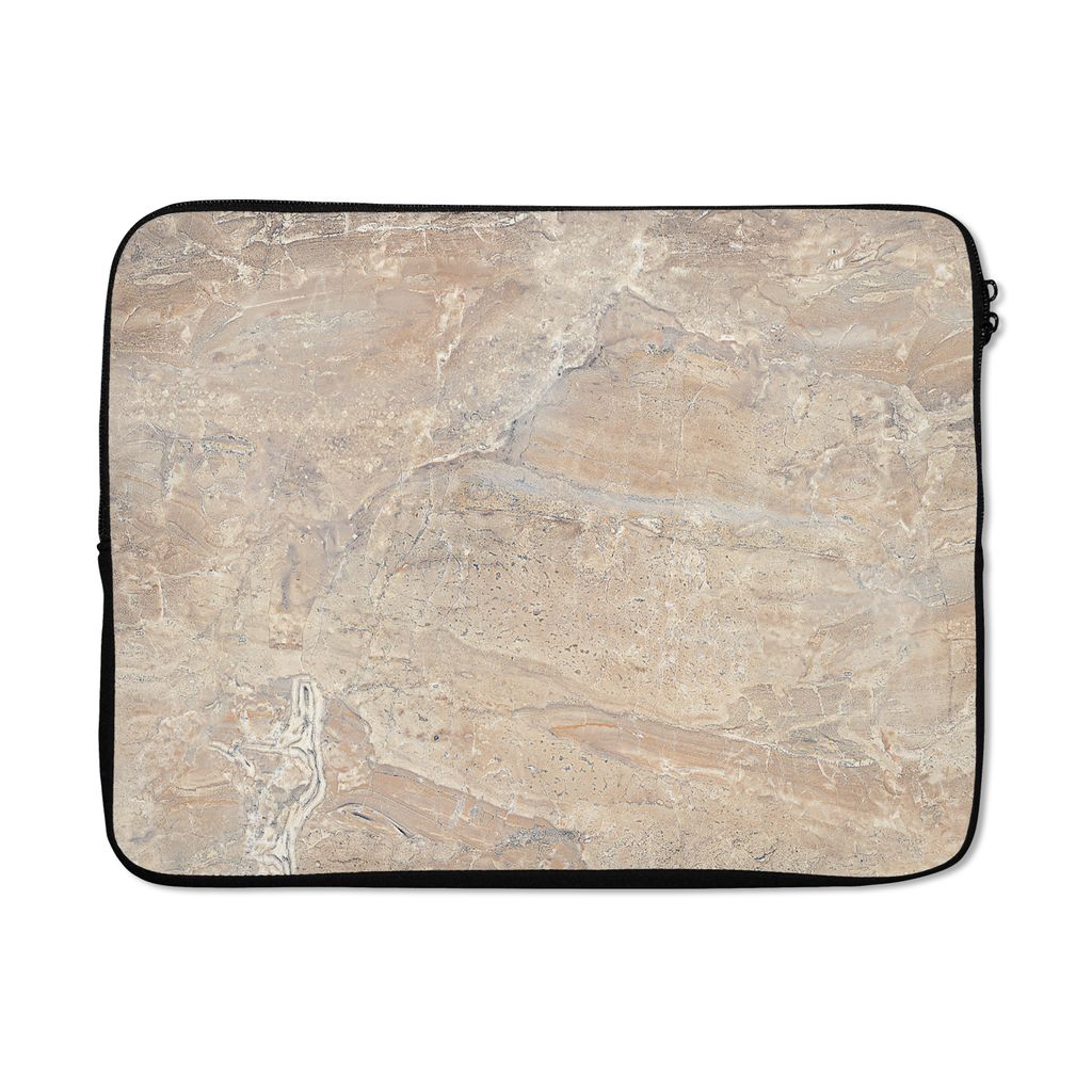MuchoWow Laptop Hülle 17 Zoll Laptoptasche Marmor - Kalk - Sand - Textur - Zipper - Schutzabdeckung