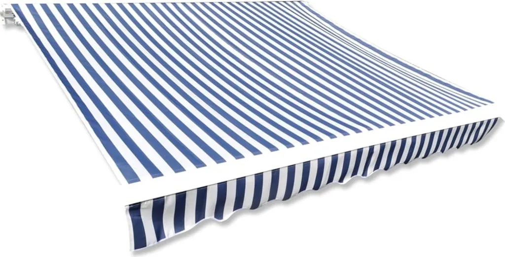 Telo Copertura 6x3 m Blu e Bianco Impermeabile | Ricambio Senza Telaio