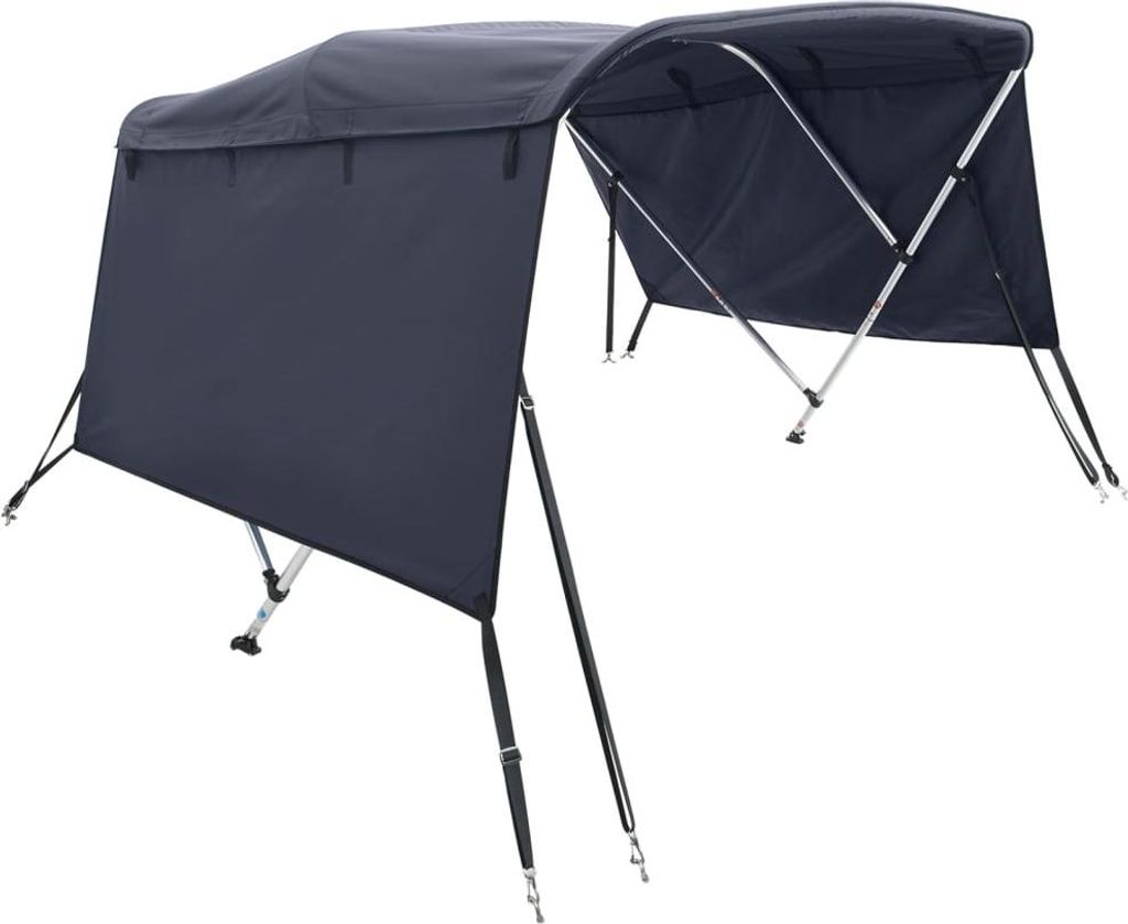 vidaXL 3-Bow Bimini-Top mit Seitenteilen 183x(185-198)x137 Produktbild 