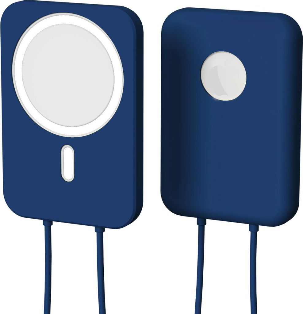 INF Silikonhülle für iPhone 12 MagSafe Wireless Power Bank Blau