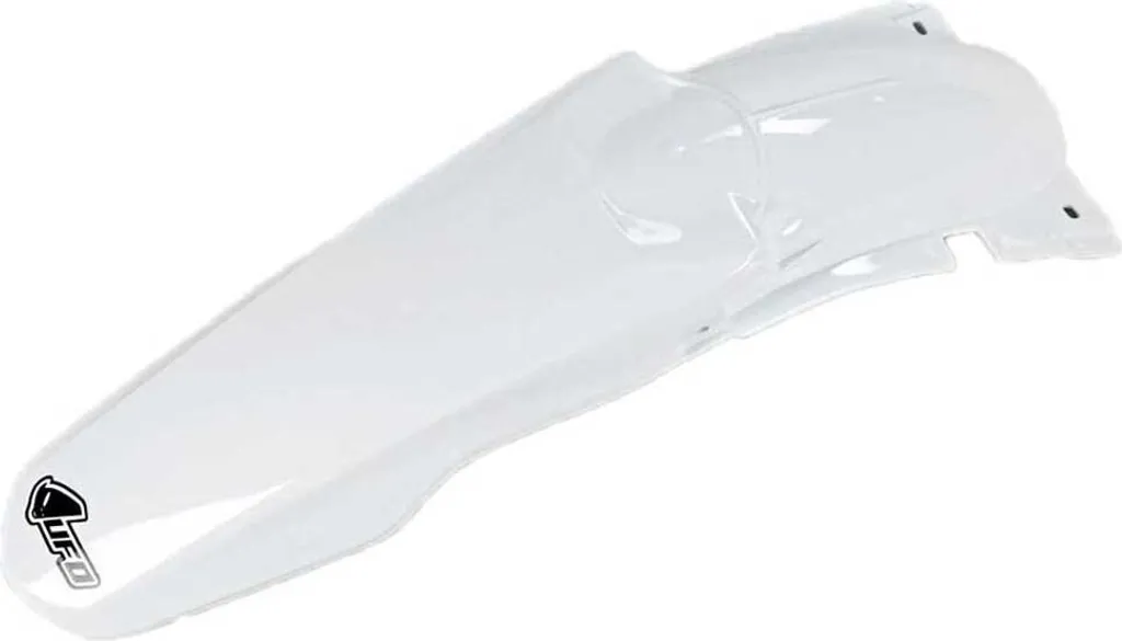 Aile Arrière UFO Suzuki Blanche - Plastique Incassable et Finition Brillante