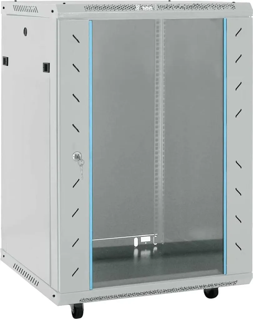 Finissez-en avec le désordre réseau : Armoire Acier Grise 60x60x80cm