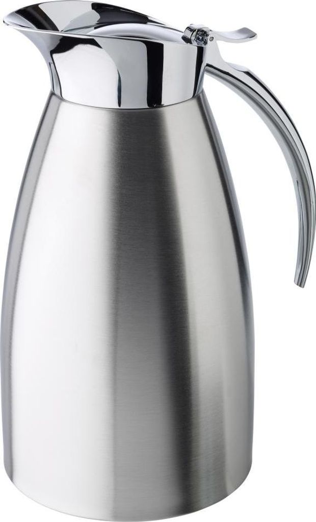 APS 10924 Isolierkanne ADVANCED, Edelstahl, doppelwandig, für 12 Tassen (1,5 Liter), Einhandautomatik