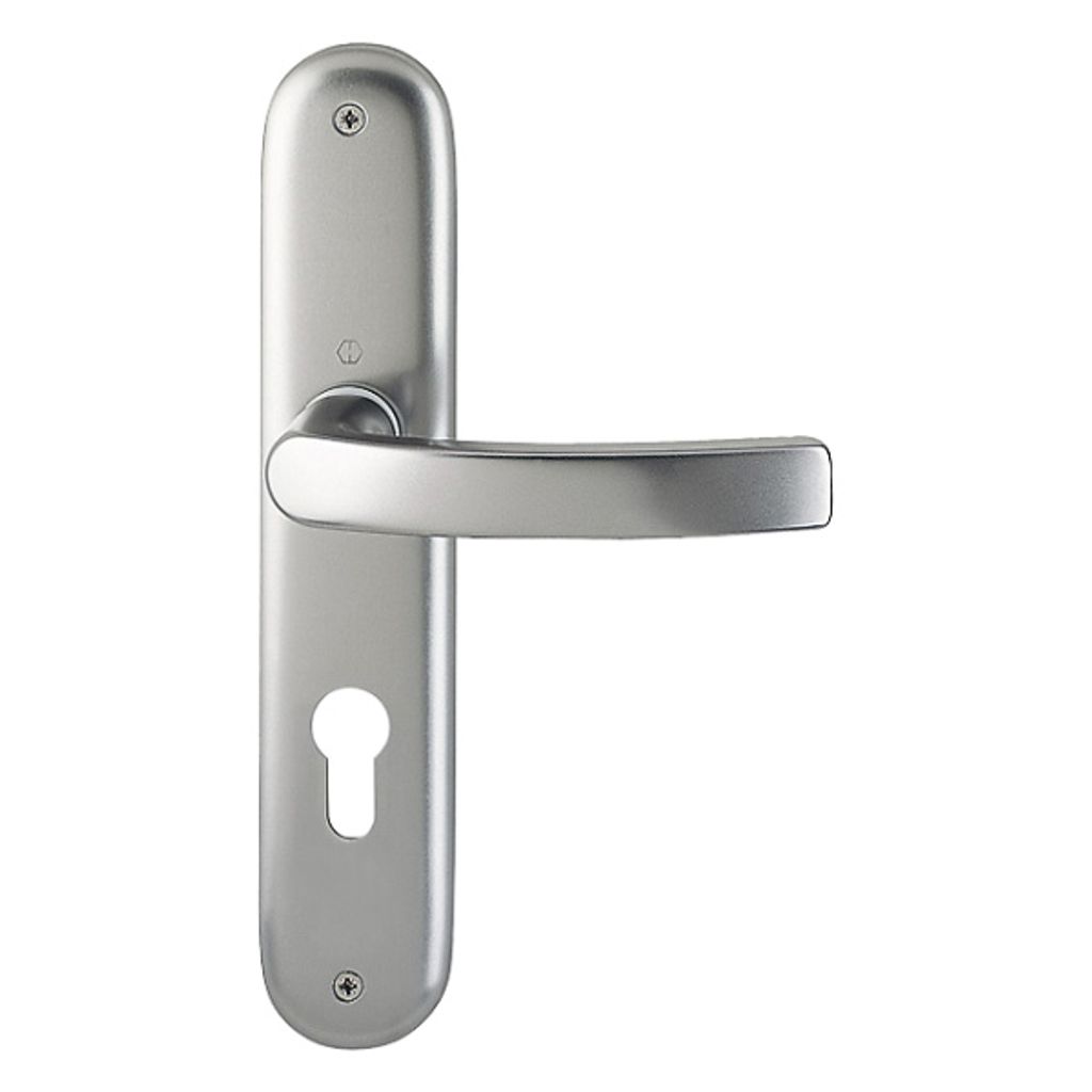 Hoppe Luxembourg Langschildgarnitur F9 Aluminium Stahlfarben 199/273P, PZ Profilzylinder