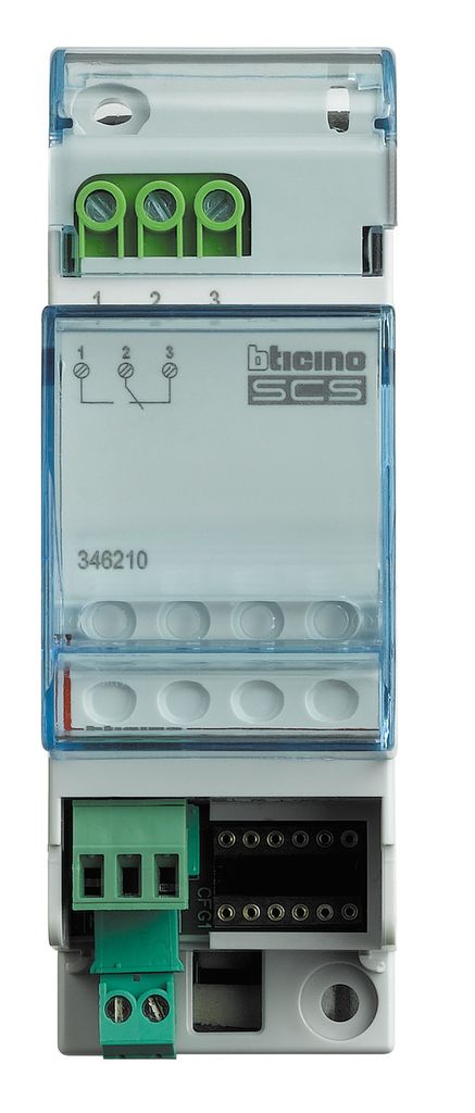 Bticino Reiheneinbau-Türöffnerrelais und Schaltaktor Digital für 2-Draht Audio- und Video-Türsprechanlagen, Aktivator 2-Draht, Licht- Zeitsteue...