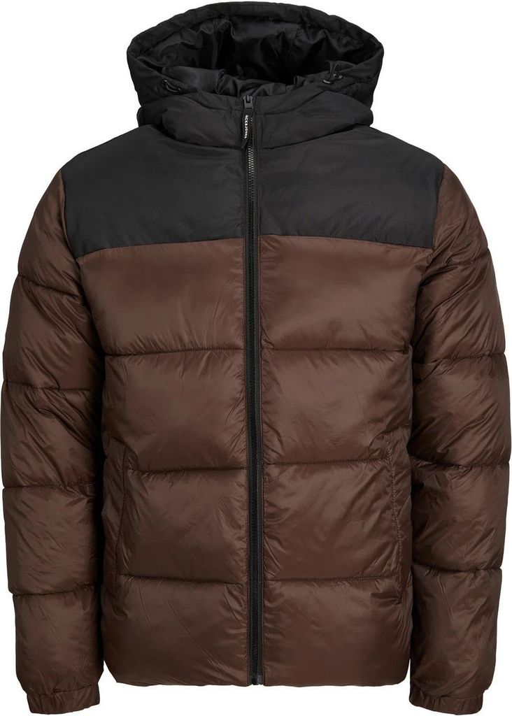 Jack & Jones Toby Puffer Hood Braun - Große XXL