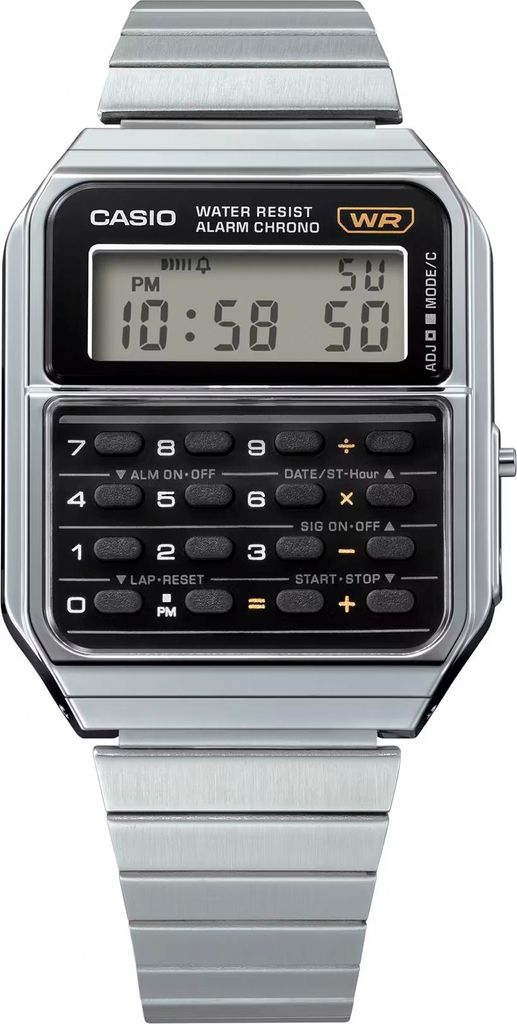 Casio Vintage Armbanduhr Taschenrechner-Uhr CA-500WE-1AEF