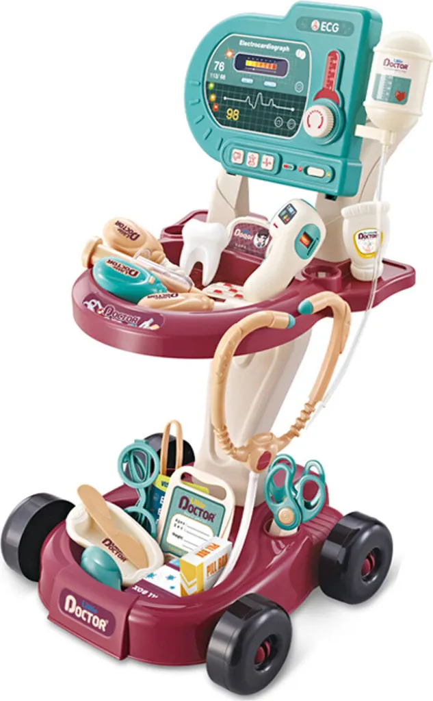 Chariot Médical Jouet pour Apprendre en S'amusant - 24 Pièces Sonores