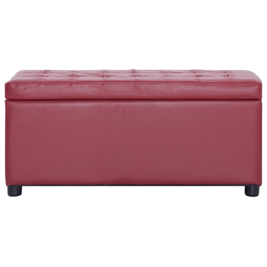 "2026 MODERNE" Ottoman mit Stauraum 87,5 cm Weinrot Kunstleder - Sitzbänke CC2343244
