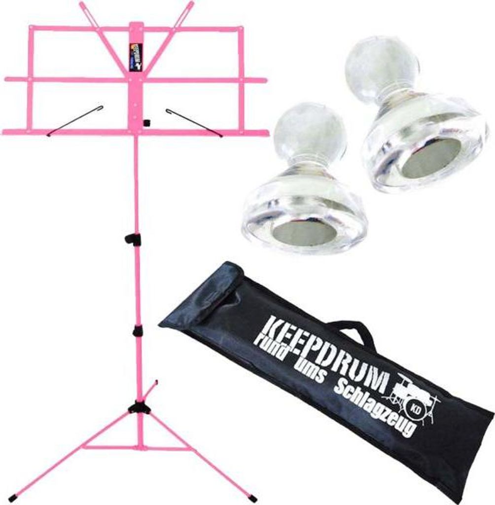 keepdrum MUS2PK Notenständer Pink mit 10 Magnete