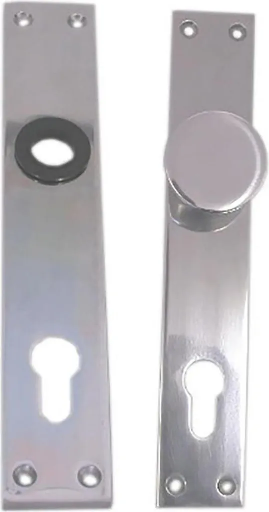 Plaque de propreté avec bouton aluminium 90mm sans poignée 26087 Al