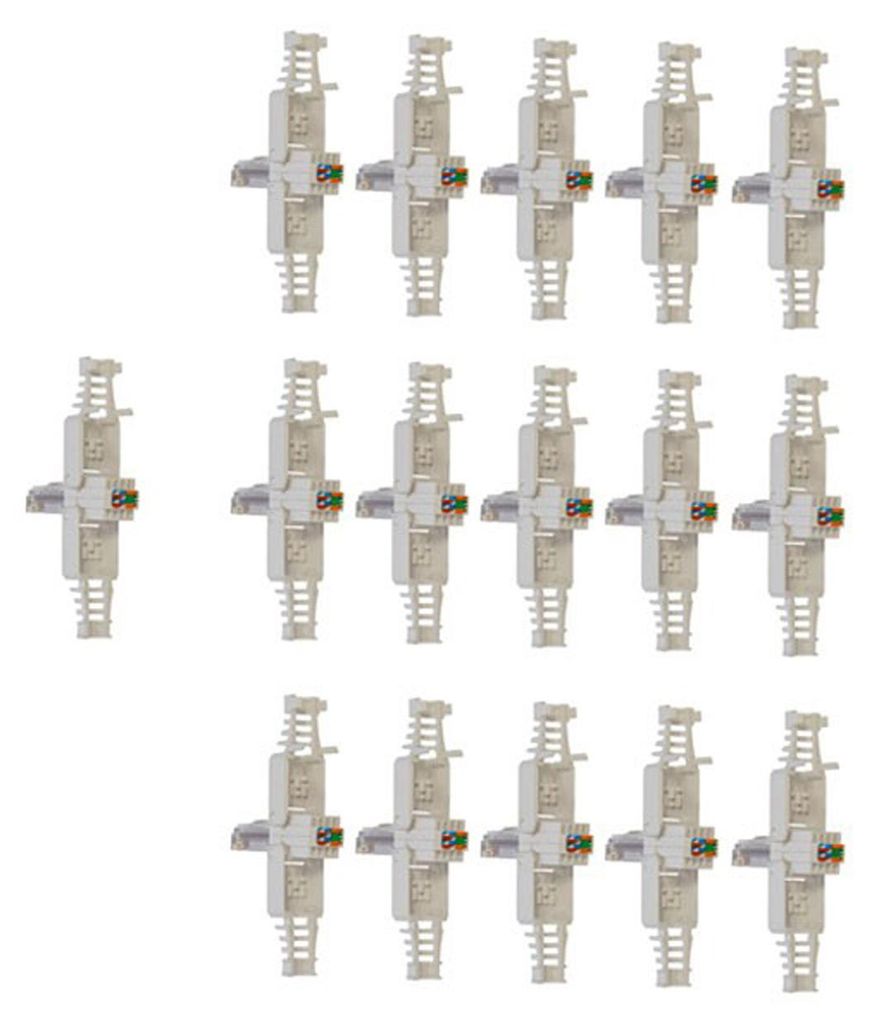 PremiumX 16x Netzwerkstecker RJ45 CAT5e Toolless Plug Produktbild 
