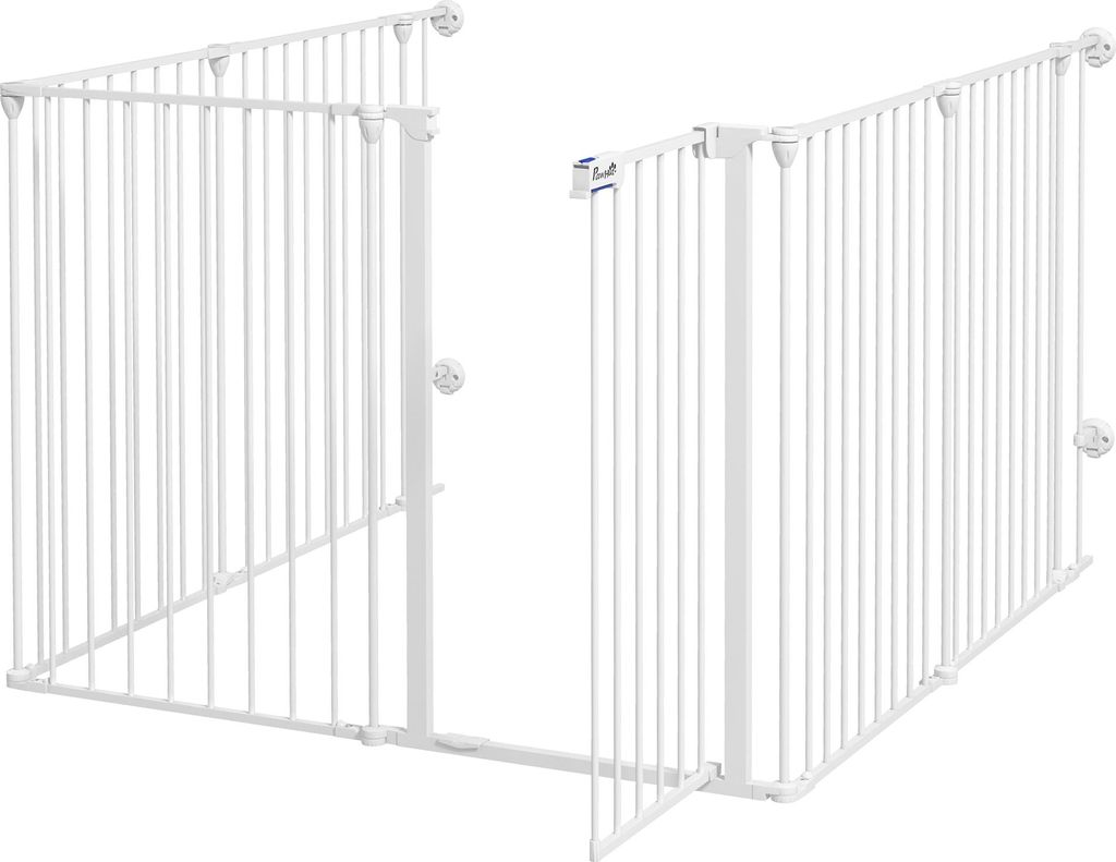 Welpenauslauf, modulares Design, klappbar, Stahlrahmen, für Innen, weiß, 90 x 123 x 102cm