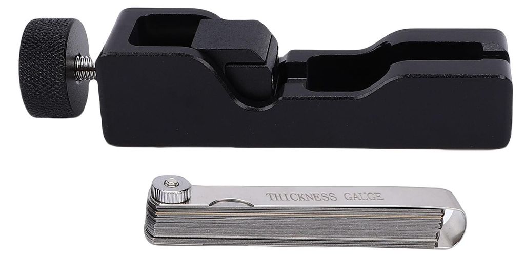 Zündkerzenabstandswerkzeug mit 32 Klingen, Stahlfühler, misst den Zündkerzenabstand von Fahrzeugen für die meisten 10 mm, 12 mm, 14 mm und 16 m...