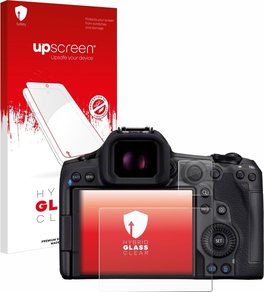 upscreen Schutzglas für Canon EOS R5 Mark II Schutzfolie Panzer Folie Glas Display Schutz klar