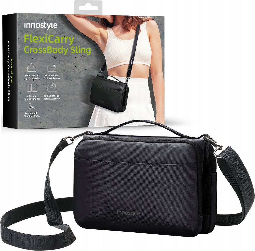 Innostyle Schulterbeutel Nierengurt Wasserdichte Tasche Gross 2L Flexicarry