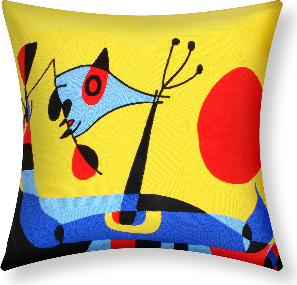 2er Set Kissenbezüge 45x45cm bestickt Art Solea
