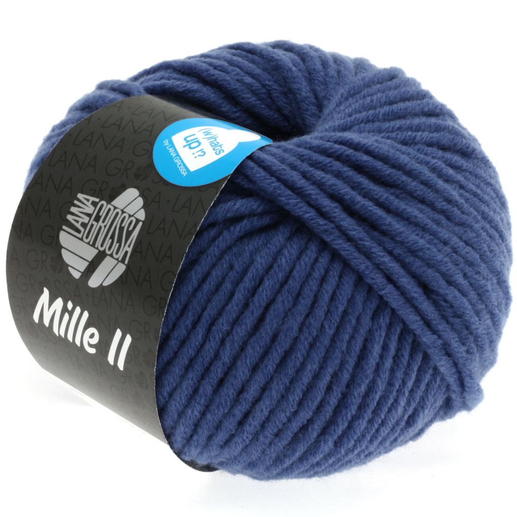 Lana Grossa MILLE II 50 g strapazierfähiges Mischgarn mit Wolle 55 m Farbe 077 - Jeans