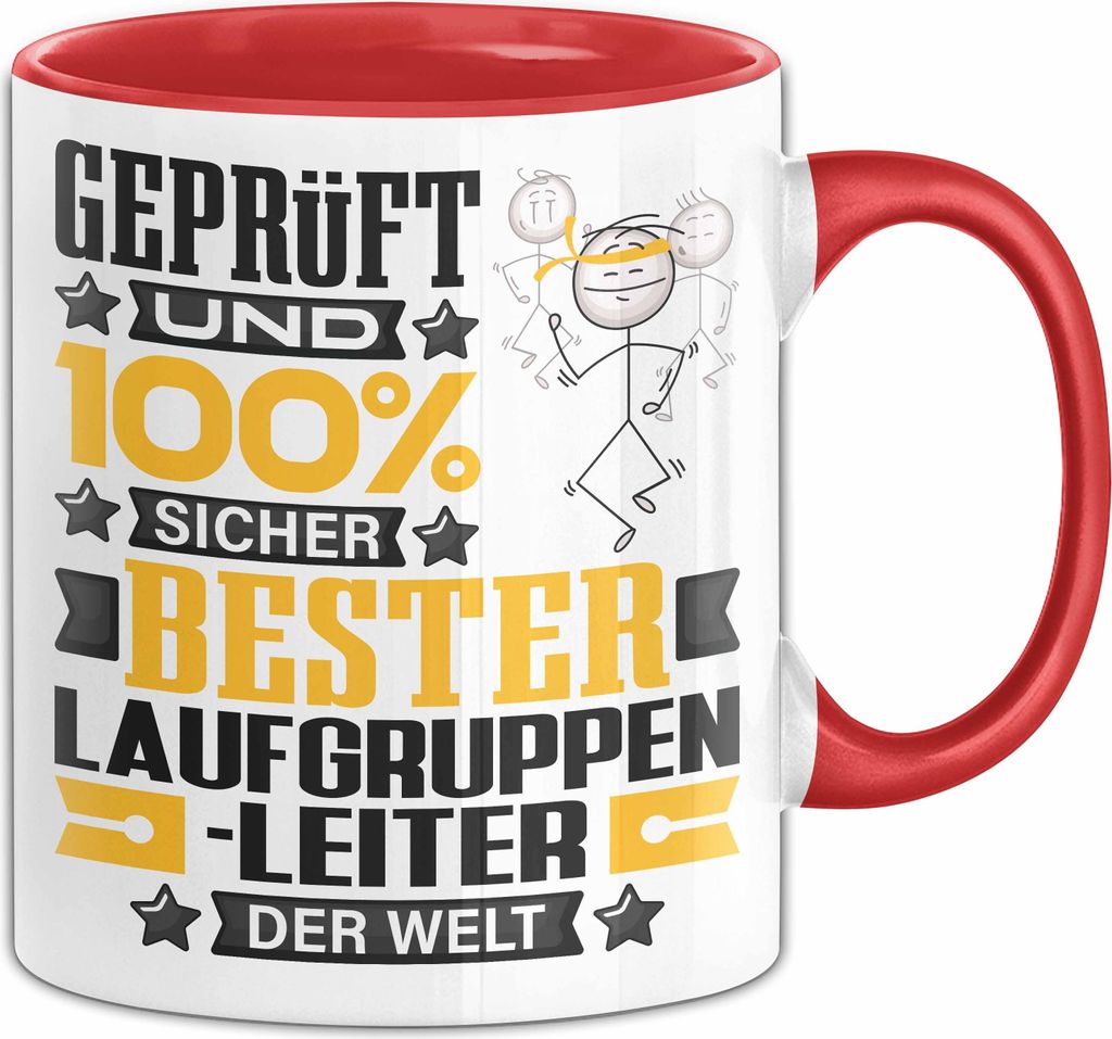 Laufgruppenleiter Geschenk Lustiger Spruch für Laufgruppenleiter Geschenkidee Bester Laufgruppenleiter Der Welt (Rot)