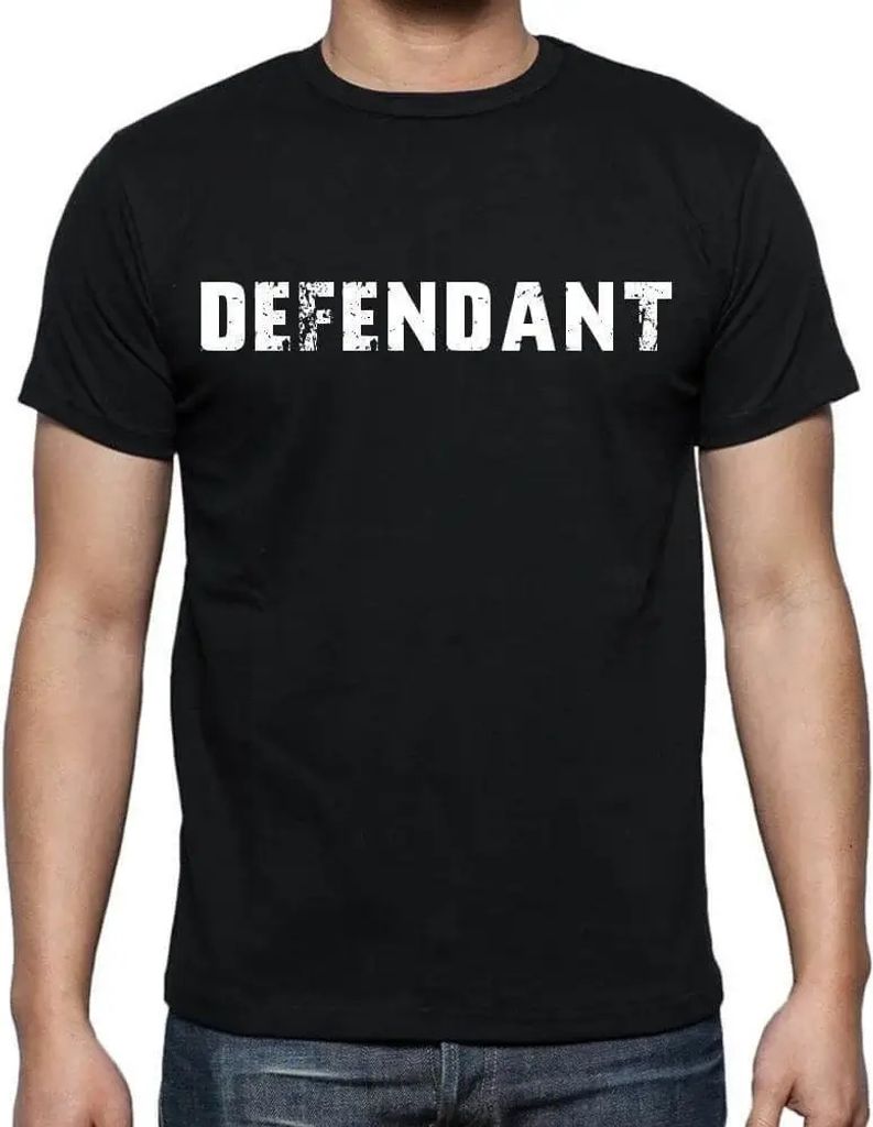 Herren Grafik T-Shirt Beklagter – Defendant – Öko-Verantwortlich Vintage Jahrgang Kurzarm Lustige Druck Geburtstag Geschenk Mann