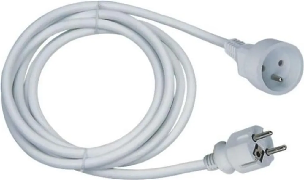 Cavo di Prolunga GAO 16A 3m Bianco - Robusto e Flessibile per Casa