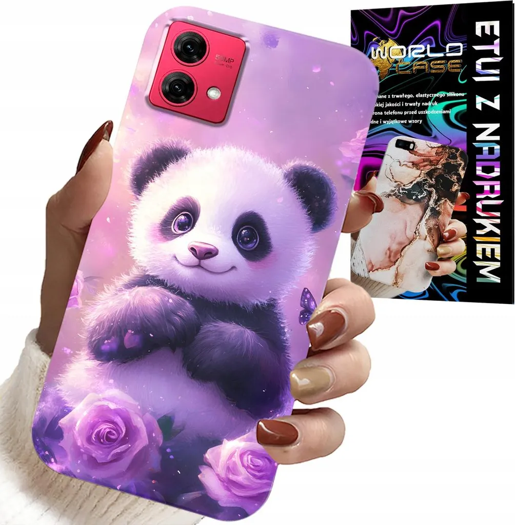 Custodia Protettiva Motorola Edge 40 Neo - Design Panda Baby Foil