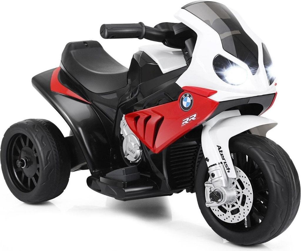 Kindermotorrad Motorrad mit Stützrädern 6 V Elektro Motorrad mit Musik 66 x 37 x 44,5 cm Rot