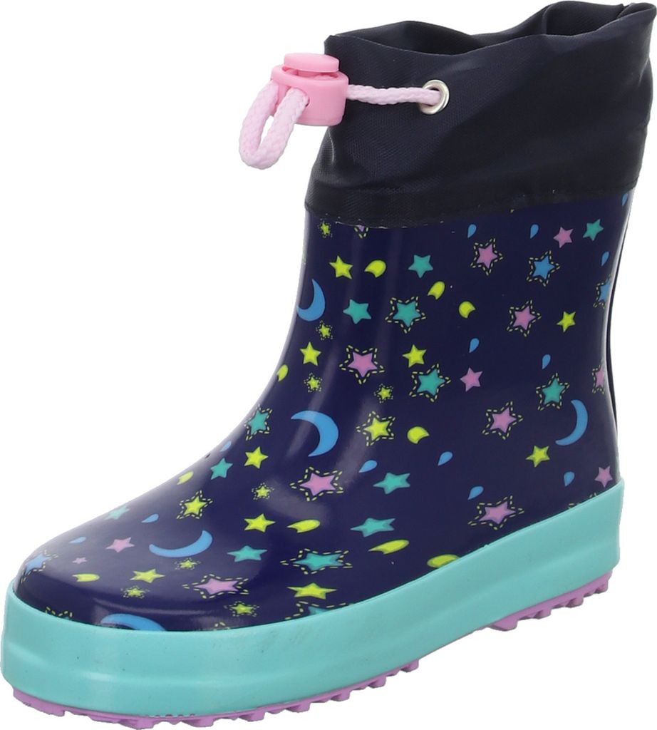 Sneakers Kinder-Gummistiefel Sterne und Mond Blau-Mehrfarbig, Farbe:blau, EU Größe:26