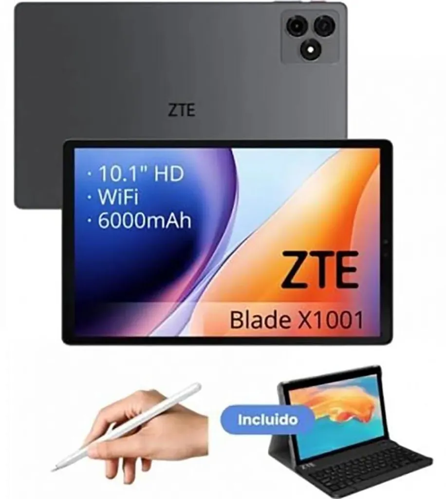 Tablette tactile Android 14 ZTE Tab Blade 128 Go avec Stylet et Étui