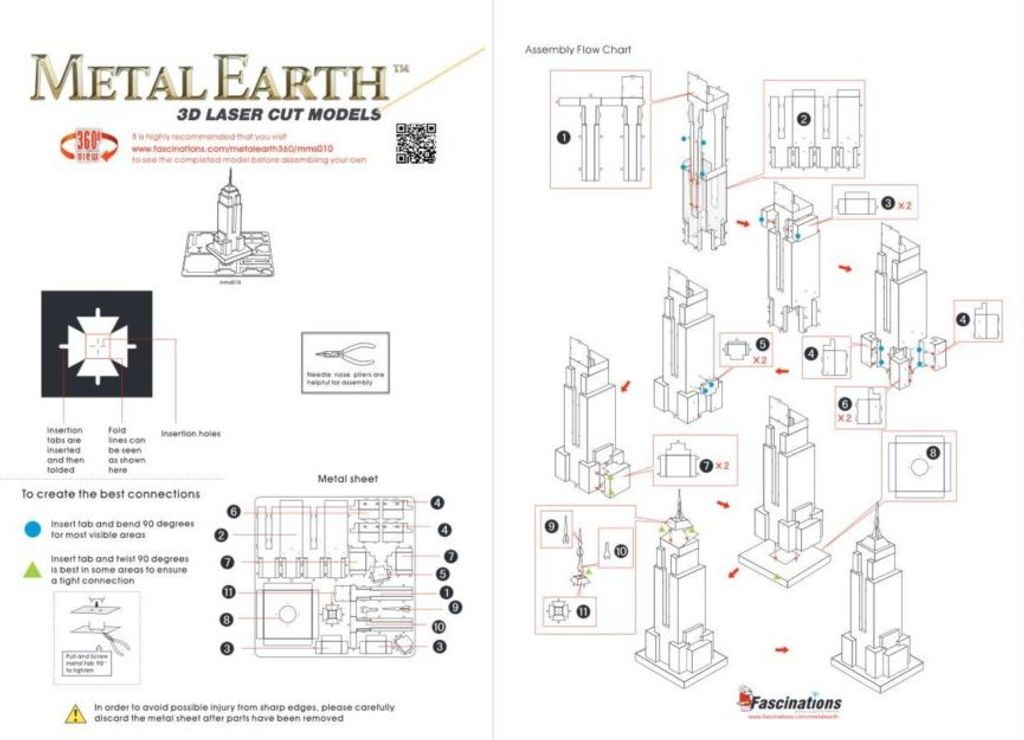 Metal Earth Metal Kits MMS010 Kovový model mrakodrapu Obrázok produktu 7