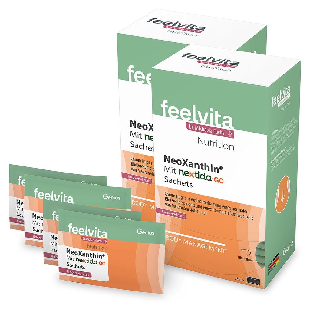 Genius Feelvita Nutrition NeoXanthin 56 Sachets Produktbild 