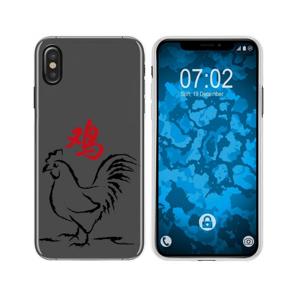 PhoneNatic Case kompatibel mit Apple iPhone Xs Max Silikon-Hülle Tierkreis Chinesisch M10