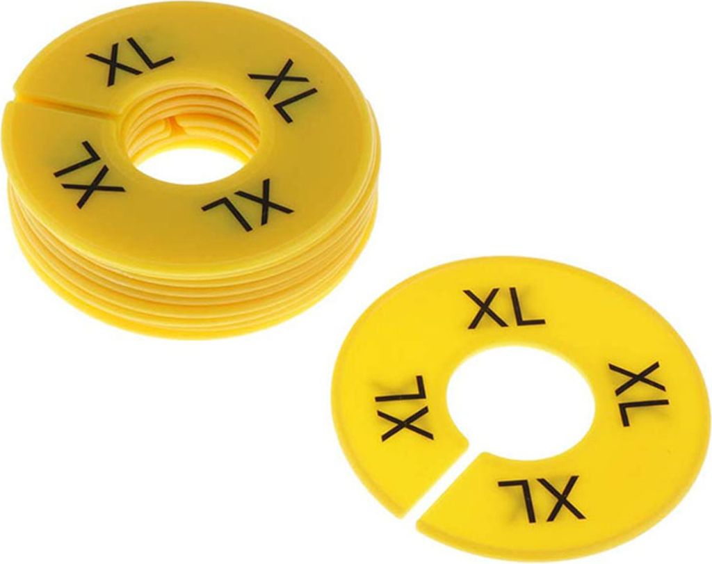 10pcs Größe Separatoren wiederverwendete breakresistente wirksame leichte leichte feine Verarbeitung Unterscheidet Kleidung hellfarben-Gelb