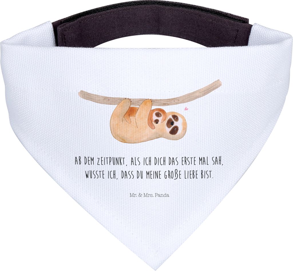 Mr. & Mrs. Panda Hundehalstuch Faultier Kind - Weiß - Geschenk, Baby, Liebe, Mutter, Hunde Hals Tuch, Halstuch Für, Geburt, Mama, Hund, Dreieckst...