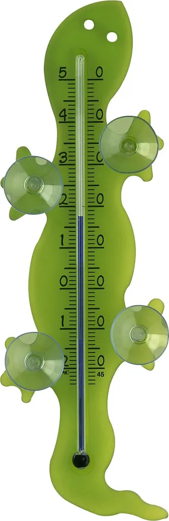 Thermomètre Extérieur de Fenêtre à Ventouse TFA Gecko - Modèle Vert 18cm