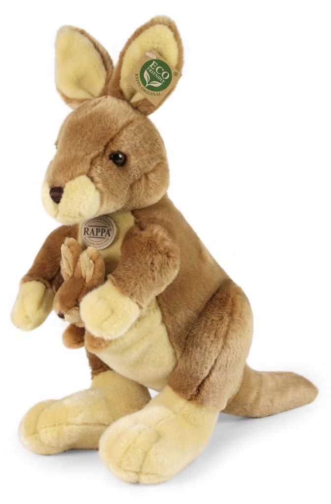 Plüsch-Känguru mit Baby, 37 cm, umweltfreundlich Produktbild 