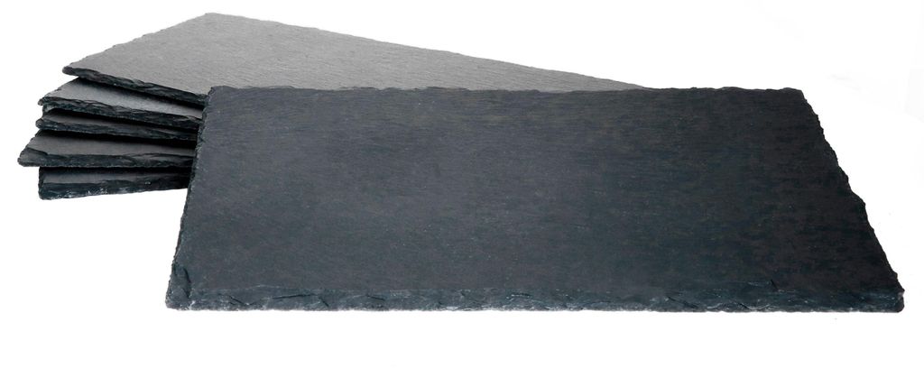 6x Schieferplatten 17 x 34 cm Tisch-Set Untersetzer Produktbild 